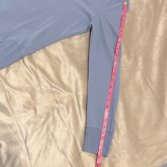 BCBG Paris Womens Scoop Neck Long Sleeve Sweatshirt with Hood Size M Blue Color - Picture 8 of 10